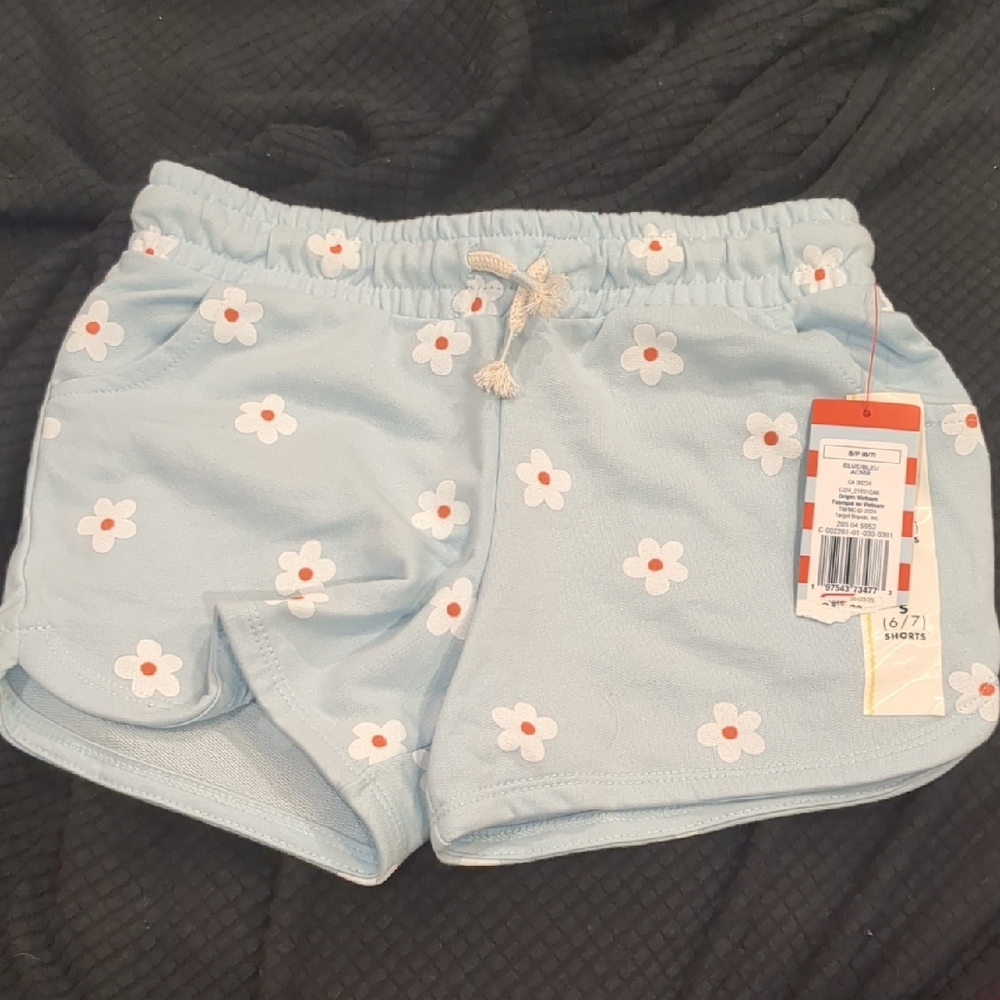 Cat & Jack Light Blue Floral Shorts
